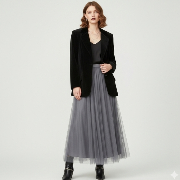 Roth Le Cover Jackets & Blazers - Roth Le Cover Vintage Whimsigoth Black Velvet Blazer Front Slanted Pockets L